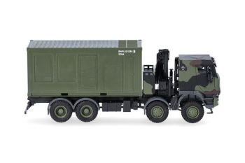 HER747288-002 - IVECO Trakker 8x8 met 20-voetscontainer en kraan van de Bundeswehr