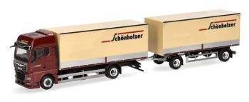 HER962223 - MAN TGX GX 4x2 met laadbak en 1+1-assige oplegger SCHONHOLZER