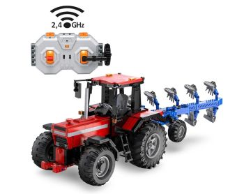 JAM402908 - Tractor met ploeg - radiografisch bestuurbaar - bouwstenen - 1675 onderdelen