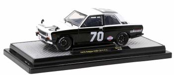 M2M-40300-114B - DATSUN 510 #70 1970 Zwart-wit WILWOOD