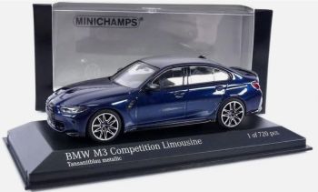 MNC410020201 - BMW M3 competition 2020 Blauw - Beperkt tot 720 exemplaren.