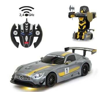 JAM410028 - MERCEDES-AMG GT3 Grijs - Transformeerbaar - Radiografisch bestuurd