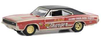 GREEN41160-B - DODGE Charger 1968 - Mr Norm's mini charger uit de serie RUNNING ON EMPTY in blisterverpakking