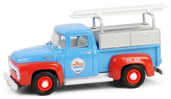 GREEN41175-B - FORD F-100 1956 met gereedschapskisten en ladders uit de CHEVRON SPECIAL-serie in blisterverpakking