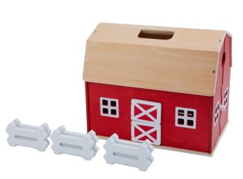 SHL42602 - Grote Houten Boerderij - 35,6 x 23,6 x 30 cm