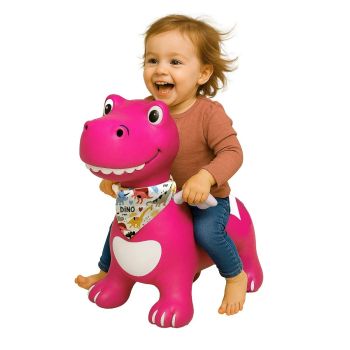 JAM466008 - Dino Stuiterend Dier met HoppyDoo Vleugels, Roze met Pomp