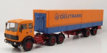PRX47216 - MERCEDES-BENZ NG2232 6x4 met gesloten 2-assige aanhanger - DEUTRANS