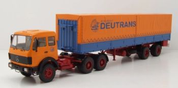 PREMIUM47216 - 1980 MERCEDES-BENZ NG 2232 6x4 met 2-assige huifoplegger (DEUTRANS)