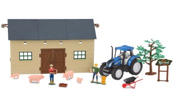 JAM460532 - Boerderijbox met NEW HOLLAND T5.120 en varkens