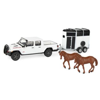 ERT47366 - JEEP Gladiator Rubicon met busje en paarden