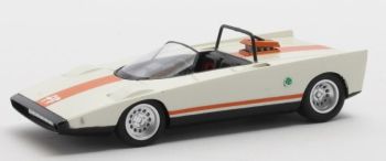 MTX50102-181 - ALFA ROMEO 33 Spider speciale Cuneo Pininfarina 1971 Wit en oranje - Gelimiteerd tot 408ex.