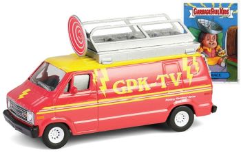 GREEN54110-D - DODGE B-100 1976 GPK-TV uit de serie GARBAGEPAILKIDS in blisterverpakking