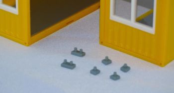 MSM5549/02 - 4 dubbele poten voor terreinbungalow - miniatuur