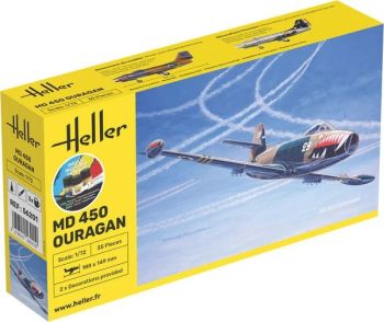 HEL56201 - Startpakket met verf en accessoires - DASSAULT MD 450 Ouragan om zelf te monteren