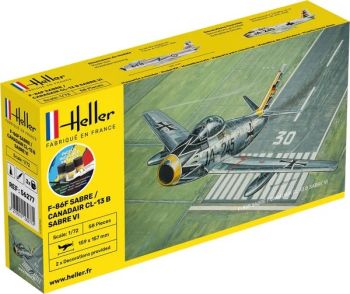 HEL56277 - Startpakket met verf en accessoires - F-86F Sabre en CANADAIR CL-13 B Sabre VI om te monteren