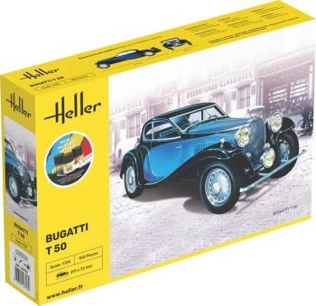HEL56706 - Startpakket met verf en accessoires - Bugatti T50 om zelf in elkaar te zetten