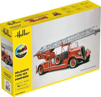HEL56780 - Startpakket met verf en accessoires - DELAHAYE Type 103 brandweerwagen