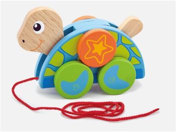 VIG50080 - Houten schildpad om te trekken