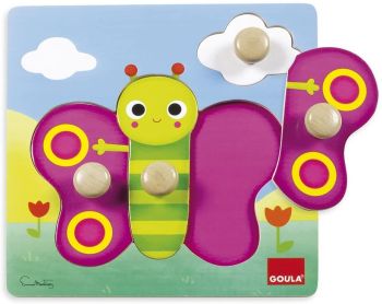 GOA53051 - Vlinder 3-delige houten puzzel