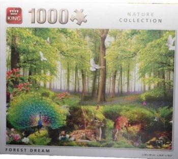 KING55980 - Bosdroom 1000 stukjes puzzel