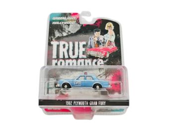 GREEN62040-D - PLYMOUTH Gran Fury 1982 politie uit de film TRUE ROMANCE in blisterverpakking