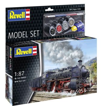 REV62167 - MODEL SET - Locomotief BR 18 505 met tender 2'3' T38 om te assembleren met verf