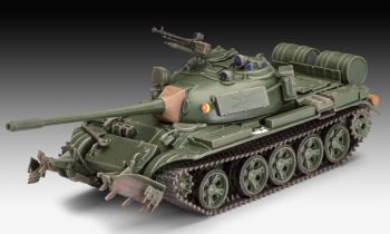 REV63328 - MODEL SET - T-55A/AM tank met KMT- 6/EMT-5 mijnploeg, te assembleren met verf