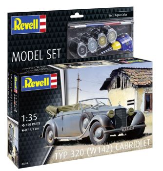 REV63354 - MODEL SET - Cabriolet Type 320, te assembleren met verf