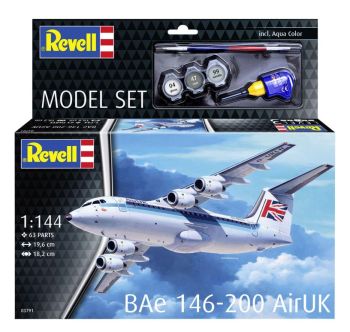 REV63791 - MODEL SET - Vliegtuig Bae 146-200 - AirUK om te assembleren met verf