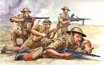 ITA6077 - WWII Brits 8e leger wordt geschilderd
