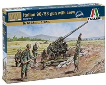 ITA6122 - Italiaans 90/53 pistool met bemanning om in elkaar te zetten en te schilderen