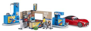 BRU62111 - Benzine- en wasstation met karakters en accessoires