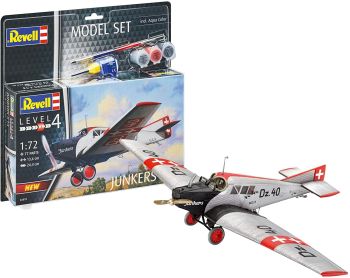 REV63870 - Modelset Airplane Junkers F.13 met schilderij om in elkaar te zetten