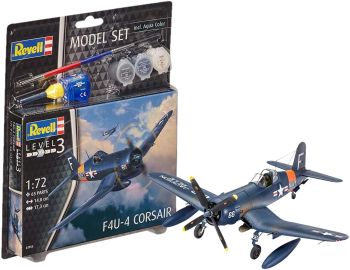 REV63955 - Modelset Vought F4U Corsair met schilderij om in elkaar te zetten