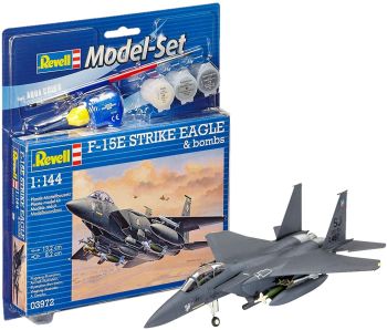 REV63972 - Modelset F-15E STRIKE EAGLE & b met schilderij om in elkaar te zetten
