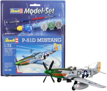 REV64148 - Modelset P-51D Mustang met schilderij om in elkaar te zetten
