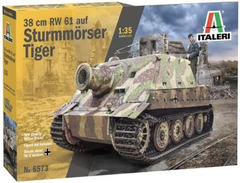 ITA6573 - Tank 38 cm RW 61 op STURMMORSER TIGER om te monteren en te schilderen