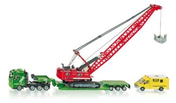 SIK1834 - MAN 6x4 met 3 assen machinedrager, LIEBHERR kraan en panelen