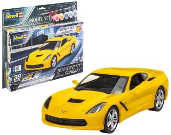 REV67449 - Modelset CORVETTE Stingray 2014 met schilderij om in elkaar te zetten