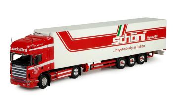 TEK73906 - SCANIA 124 Topline 4x2 met 3-assige koeltrailer (SCHONI)