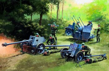 ITA7026 - DUITSE PAK35 – PAK40 – FLAK38 kanonnen om te monteren en te schilderen