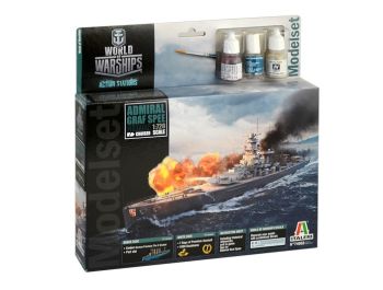 ITA74003 - Startpakket - Admiraal Graf Spee WORLS OF WARSHIPS om in elkaar te zetten en te schilderen