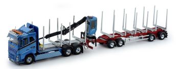 TEK74305 - VOLVO FH04 6x4 bakwagen met JAN JOHANSSON houtaanhanger