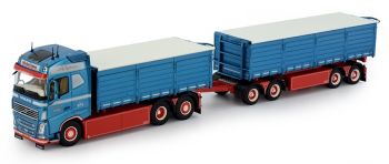 TEK74995 - VOLVO FH04 GL 6x2 bakwagen met dekzeil aanhanger 2 + 2 assen MICHAEL JEPSEN