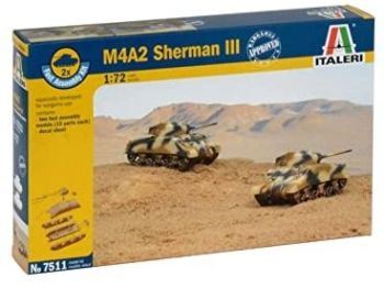 ITA7511 - M4A2 Sherman III-tanks snel te monteren en te schilderen