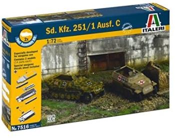 ITA7516 - Voertuig Sd.Kfz. 251/1 Ausf. Snel te monteren en te schilderen