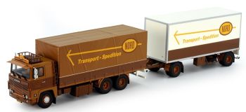 TEK75626 - SCANIA 141 Star 6x4 met aanhanger 1+1 ASG NORD assen