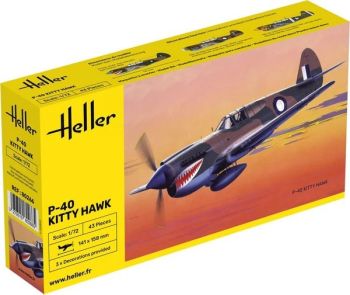 HEL80266 - CURTISS P-40 Kitty Hawk militair vliegtuig om te assembleren en te schilderen