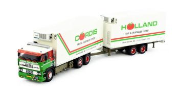 TEK81217 - DAF 3300 6x2 vrachtwagen met bakwagen en 2-assige koeltrailer, KOENE Transport