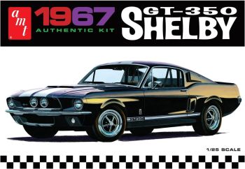 AMT834M/12 - SHELBY GT-350 1967 zwart, om te monteren en te schilderen
